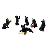 Resin Luminous Black Cat Set Garden Decoration