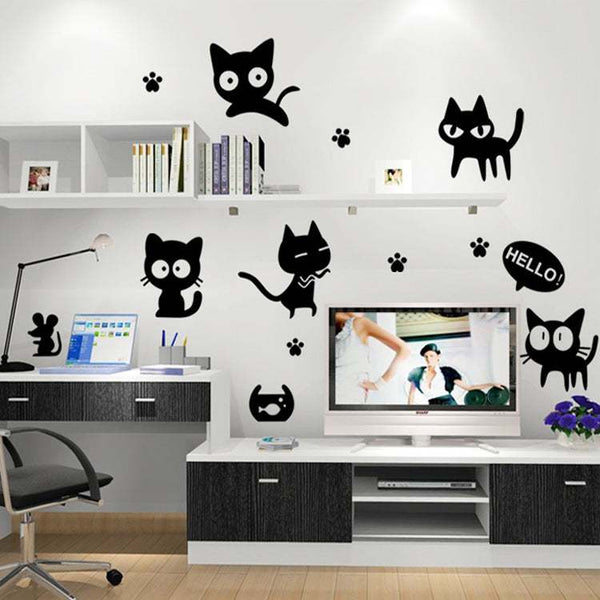 Lying Little Black Cat