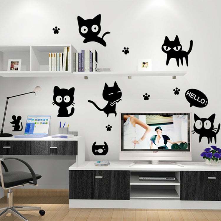 Lying Little Black Cat